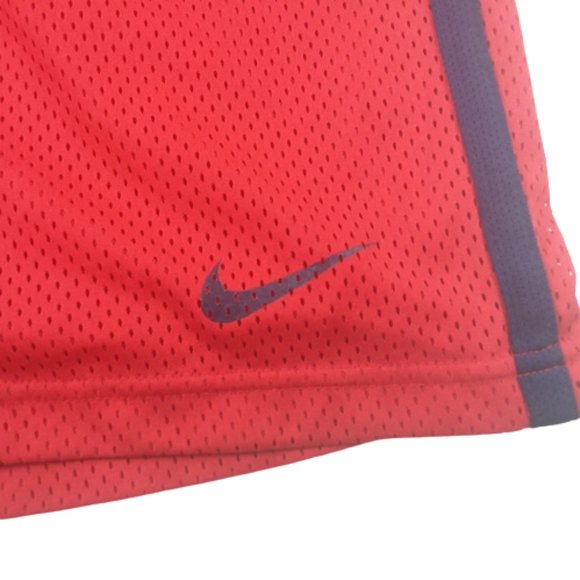 Nike Basketball Shorts Elastic Waist Drawstring Lined Pocket 10" ins Arizona Red - Picture 2 of 9